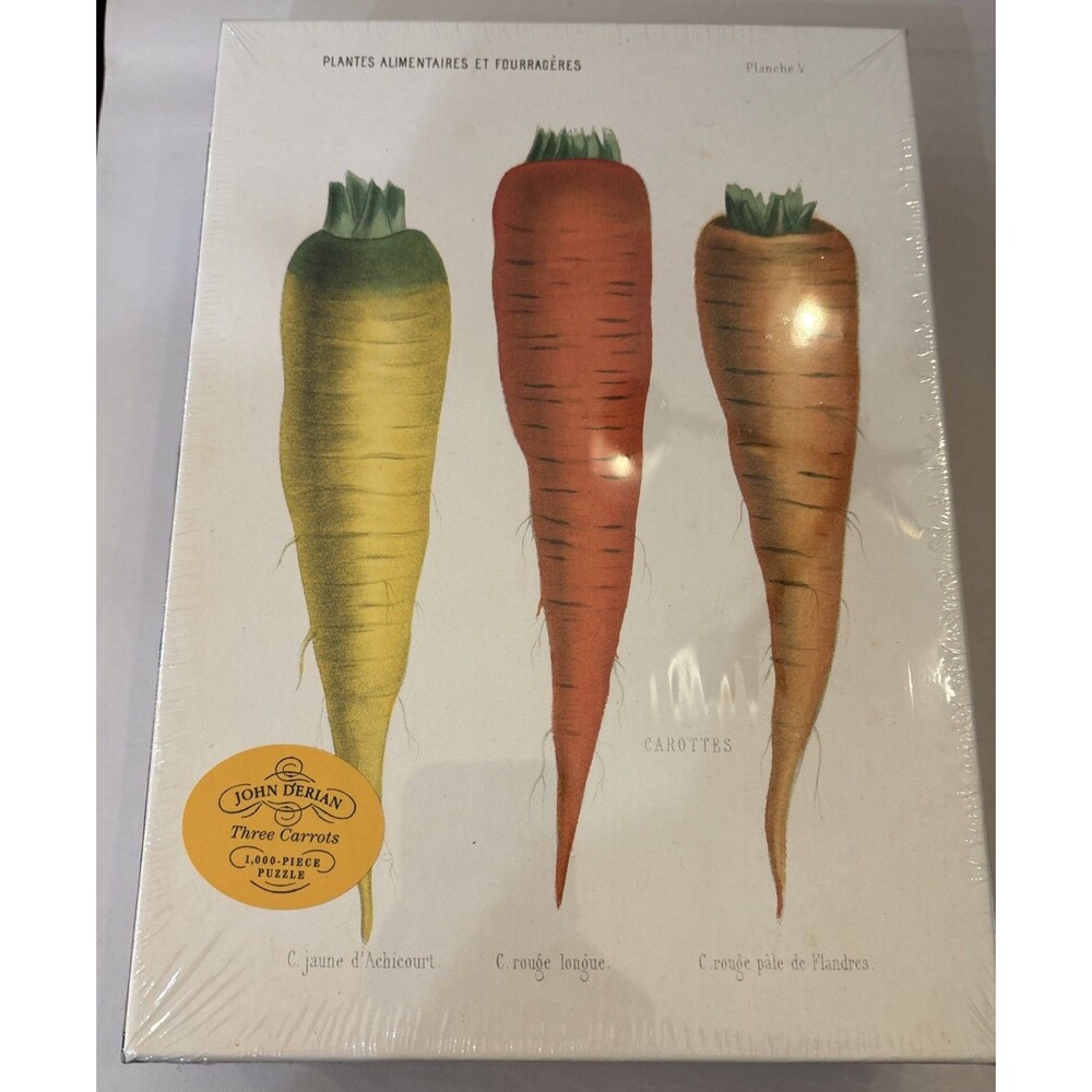 John Derian Jigsaw Puzzle : Three Carrots 1000-Piece New Sealed Paper Goods